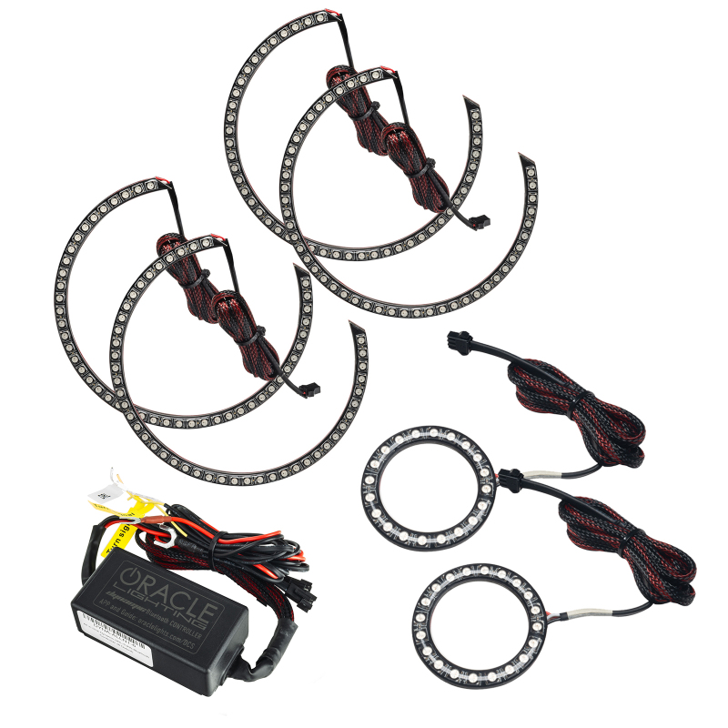 Dodge Challenger Headlight & Fog Light Halo Kit - ORACLE Lighting - Dynamic ColorSHIFT Surface Mount - `15-`22 Dodge Challenger Headlight & Fog Light Halo Kit - ORACLE Lighting - Dynamic ColorSHIFT Surface Mount - `15-`22